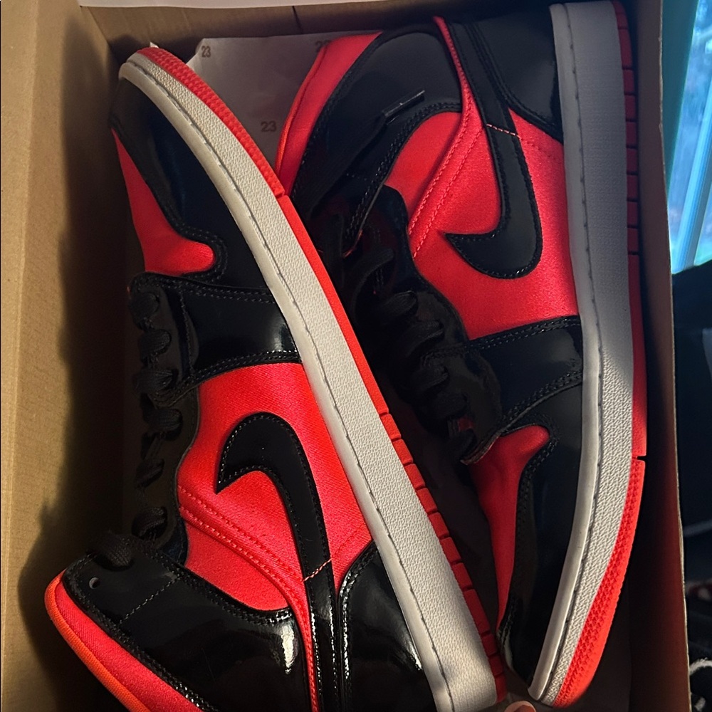 Jordan Black and Red High-Top Sneakers
